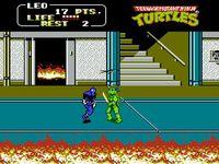 une photo d'Ã©cran de Teenage Mutant Hero Turtles II - The Arcade Game sur Nintendo Nes